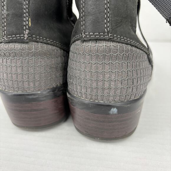 Keen Morrison Ankle Boot Womens Size 8.5 Black Leather Side Zip Low Heel Bootie - Picture 8 of 10